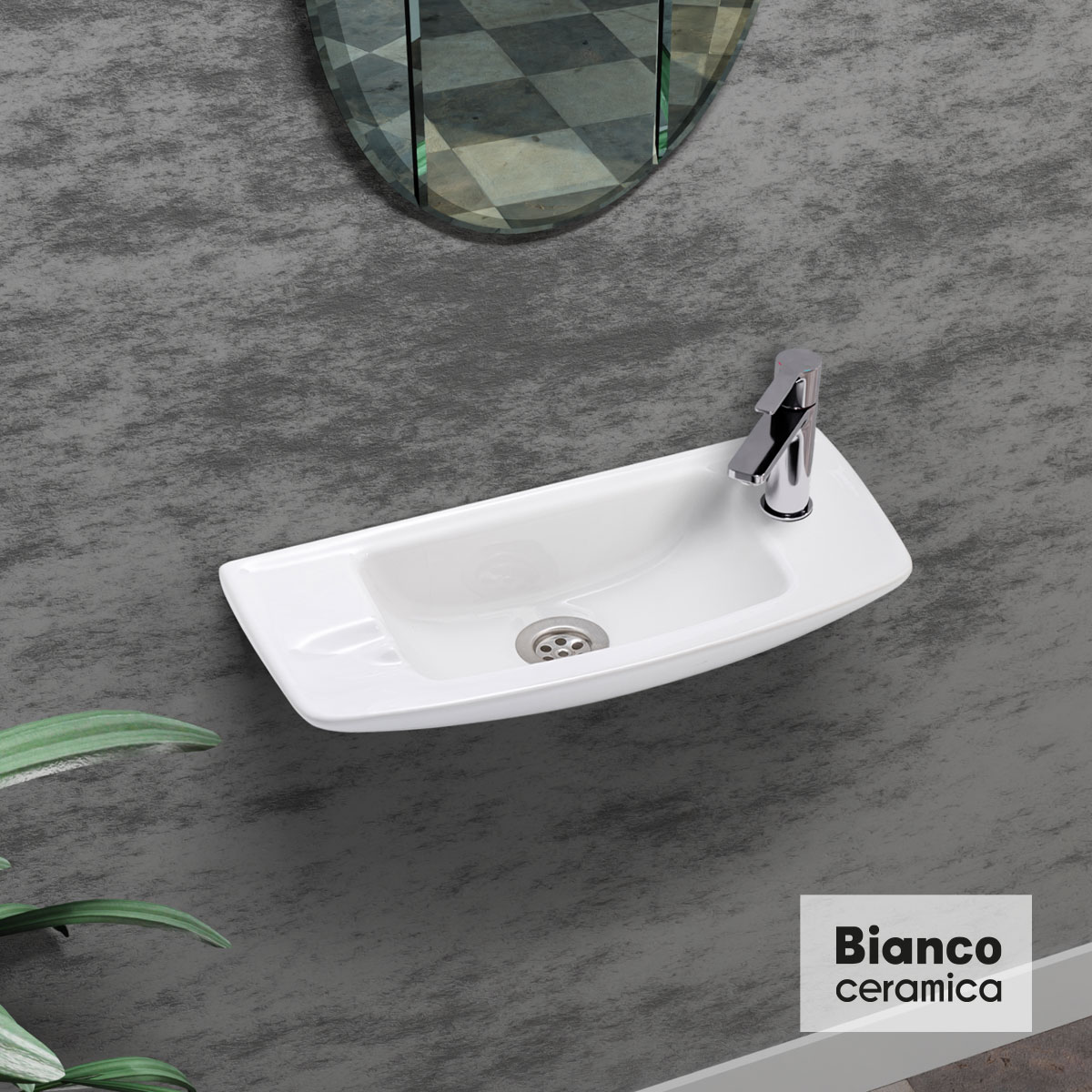 ΝΙΠΤΗΡΑΣ 44x20 BIANCO CERAMICA WHITE